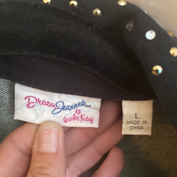 Quacker factory Black stretchable denim jacket size large LIKE NEW - Picture 5 of 8